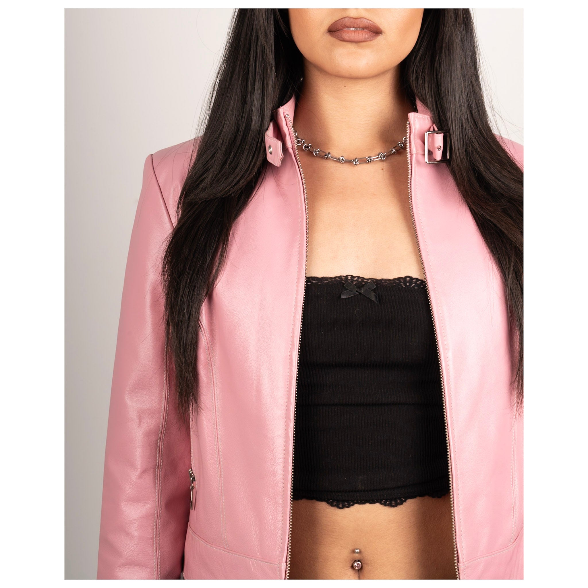 Pink Leather jacket